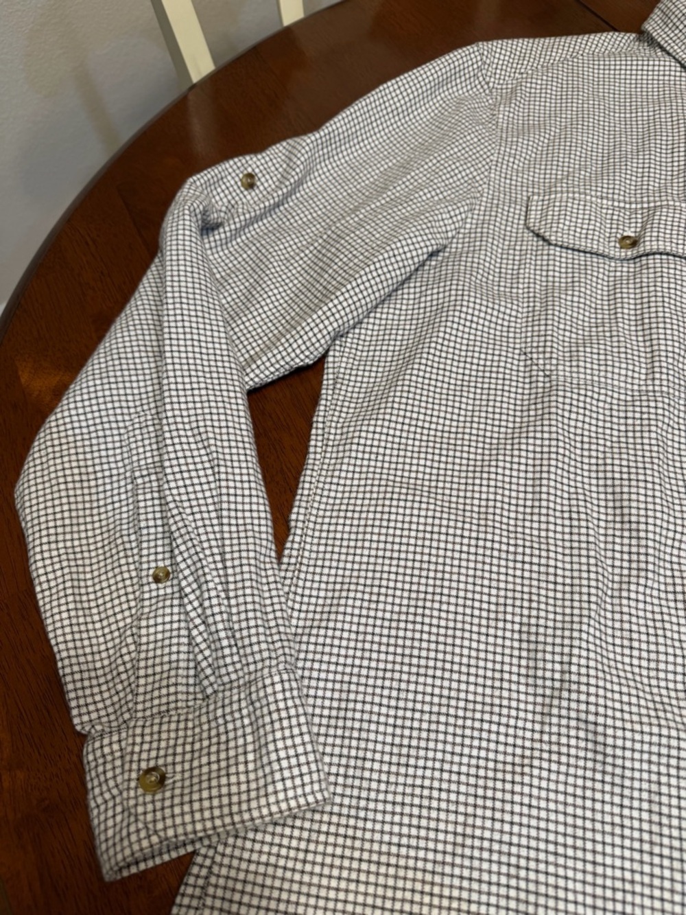 Fjallraven Forest Flannel Shirt Mens Large Button Up Tatersall Plaid Comfort Fit - Picture 3 of 12